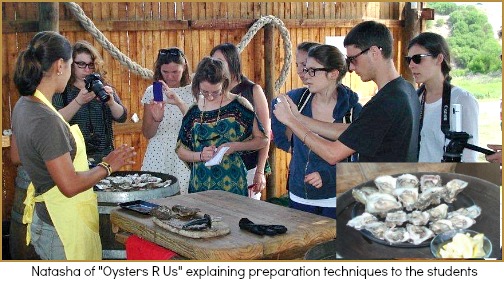Students with Natasha from Oysters R Us