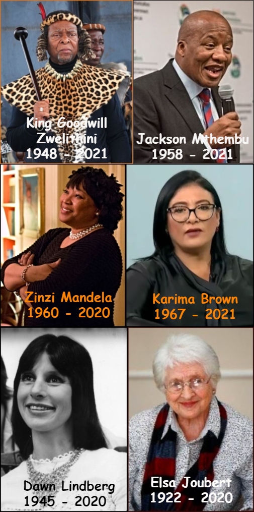 SA Public figures who were lost to Covid-19 SA Public figures who were lost to Covid-19
