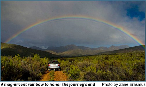 Rainbow at the end of the Attaquas Kloof Trail