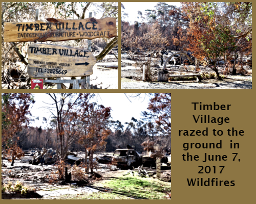 Timber Village ruins after the June 2017 fires