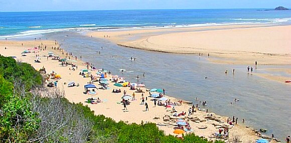 Fun in the sun at Swartvlei River mouth