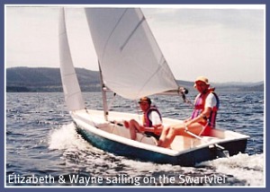 small yacht small yacht out on Swartvlei Lake