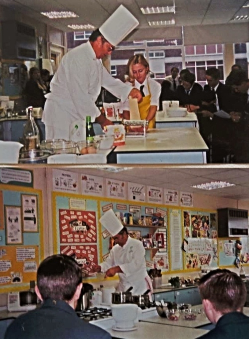 Colin cooking with kids.