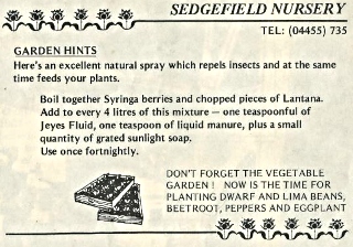 Sedgefield Nursery Insect Repellant