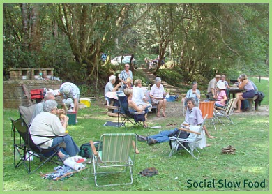 Social outdoor lunch of a local walking group at Jubilee Creek. Social outdoor lunch of a local walking group at Jubilee Creek.