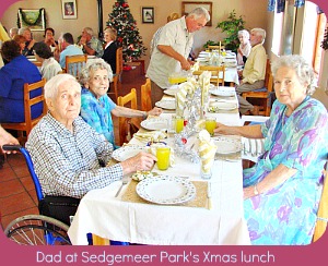 Dad at Xmas lunc
