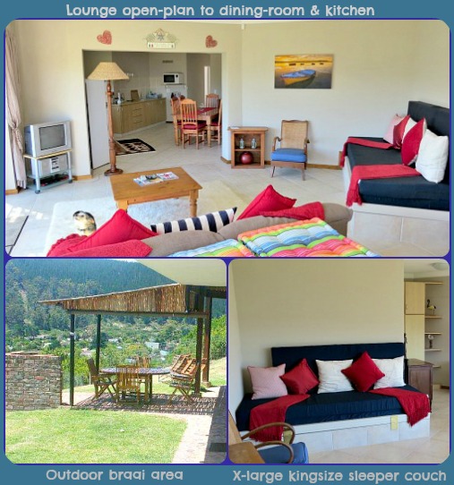 Sunset Cottage open-plan living/dining area Sunset Cottage open-plan living/dining area