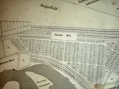 Station site included in the town plan Station site included in the town plan