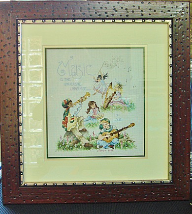 cross-stitch framed
