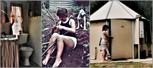 Anuska working on the washroom/storeroom pipes.
