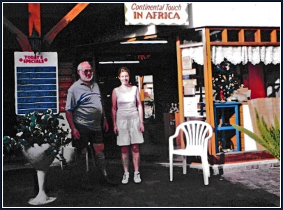 Cathy and Gerry outside The Continental  Touch