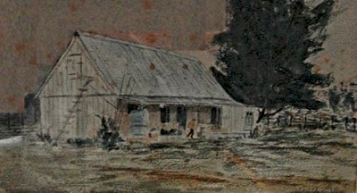 Painting of the first house in "Sedgefield" Uli Barnard's farmhouse. Painting of the first house in "Sedgefield" Uli Barnard's farmhouse.