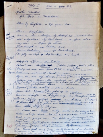 Tape 1 Transcript of Walter Muller interview