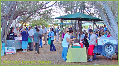 Stalls at Wild Oats Farmers' Market