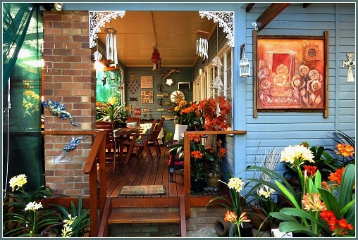 A verandah hideaway full of flowers A verandah hideaway full of flowers