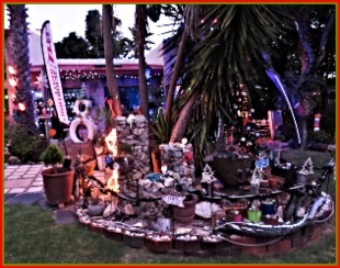 Xmas Lights in the Lloyd's garden in Swallow Street